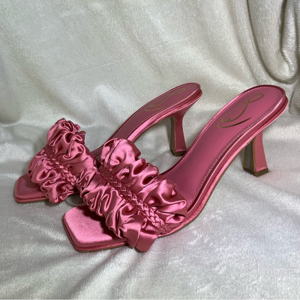NEW Sam Edelman “Kady” Pink Satin Sandals women’s size 8 NWOT